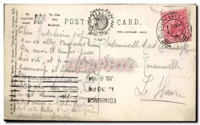 Wschodnie Ogrody, ulica Książąt — Wydawca A. & G. Hargreaves, nr 3895 — Rewers