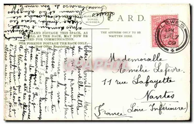 Zamek w Windsorze — widok z rzeki — wydawca Marshall & Co. seria 3 — Rewers