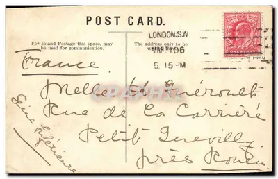 Agulha de Cleópatra — Londres — editor desconhecido, número de série não visível — Verso