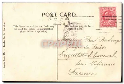 Série Empire No. 1 — Carta postal — Reino Unido — Verso