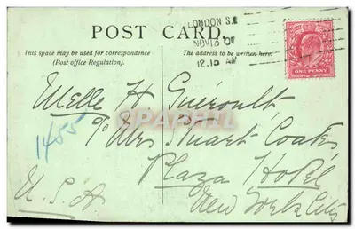 Londres — Le Carlton Hotel — éditeur LL, n° 72 — Verso