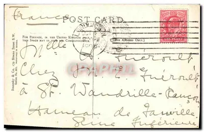 Knightsbridge — widok ulicy z pojazdami — Staneby & Co. S.W. nr 501 — Rewers