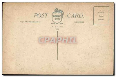 Garde a Cavalo, Whitehall, Londres — garde à cheval — National Series, M. & I., Ltd. n°7601 — Verso