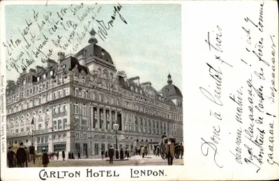 Carlton Hotel — Londres — impresso por Oppenheim Bros. Leipzig & London