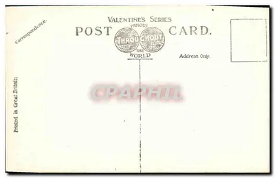 Westminster Abbey, North Side — widok fasady gotyckiej z rożnikiem — seria Valentine's — Rewers