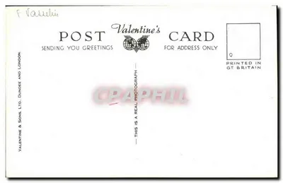 Sir Walter Scott — Lembrança — Valentine & Sons Ltd. Dundee — Verso