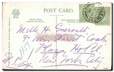 Widok z Bâton — wydawca Nisch & Co., seria n° 66514 — Rewers