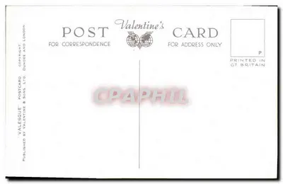 Jardins de Inverno — Weston-Super-Mare — Carta Postal Valesque — Verso
