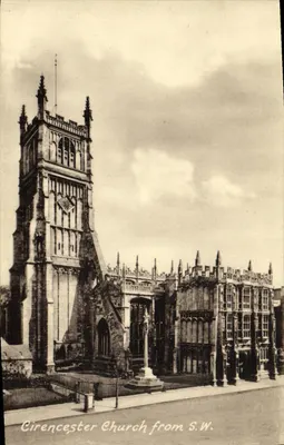 Igreja de Cirencester vista do S.O. — W. Dennis Moss 'Cecily' — número de série visível
