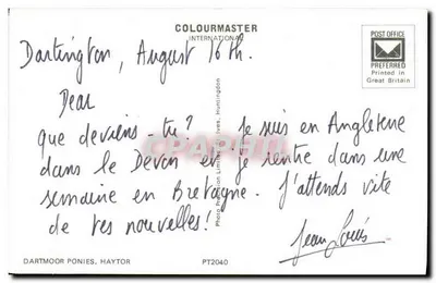 Poneys de Dartmoor — Haytor — COLOURMASTER INTERNATIONAL — Verso
