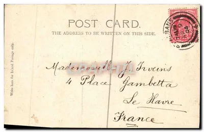 St Albans Abbey — ruiny gotyckie — seria Valentine nr 5834 — Rewers