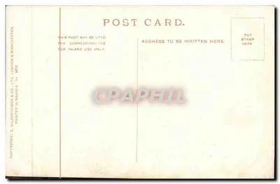 Robin Hood's Bay — vista da baia e das falésias — S. Hildesheimer & Co. Ltd., Londres & Manchester, n° 8772 — Verso