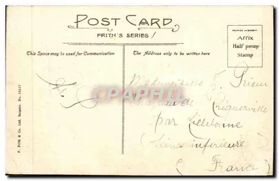 Porta da cidade — Castelo de Caen — Frith's Series No. 15447 — Verso