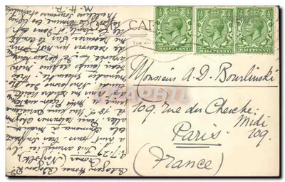 East Cliff, Cromer — vista das falésias e do porto — editor não identificado, n° de série 18111 — Verso