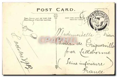 Teddington na margem do rio — vista do cais e das embarcações — editor B.7133 — Verso
