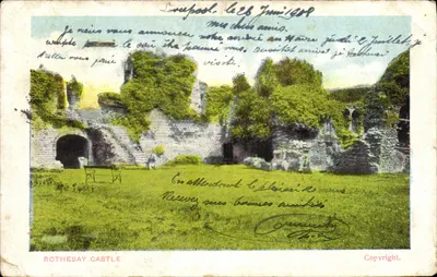 Rothesay Castle — vista das ruínas — copyright