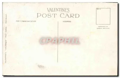 Ben Lomond a partir de Luss (Efeito de neblina) — vista lacustre com barco — Carta Postal Valentine's n°30-2 — Verso