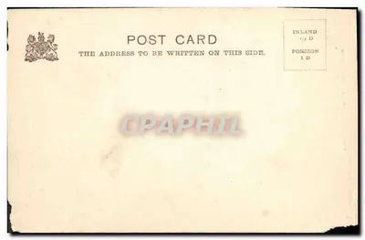 Bilhete postal antigo Castelo de Tantallon — Verso
