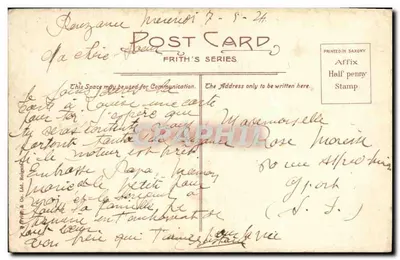 St. Michael's Mount — widok z zamku na wyspie — seria Frith's n°36175a — Rewers