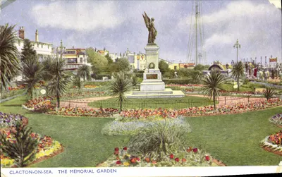 Clacton-on-Sea — O jardim comemorativo — Photochrom Co. Ltd., Tunbridge Wells, Kent