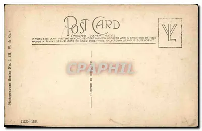 Chór widziany z zachodu, katedra w Exeter — fotogravura H. W. & Co. nr 11230 — Rewers