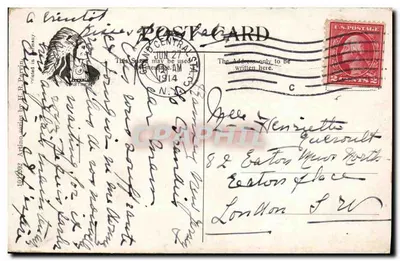 Rodovia no Parque Freemans — Ramsey, N.J. — Série Artino por H. R. Parrin — Verso