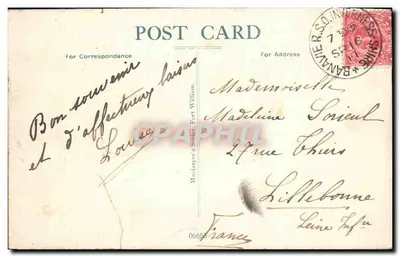 Stara pocztówka Ben Nevis Fort William — Rewers