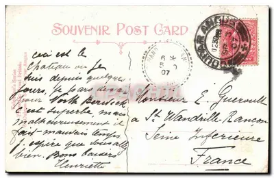 Stara pocztówka Hallyburton Coupar Angus South Front — Rewers