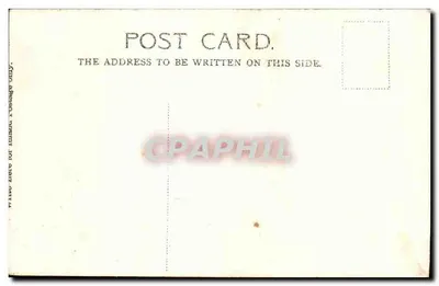 Quarto da rainha Maria em Holyrood — Editor V. and S., Ltd., para The Picture Post Card Bureau, Edimburgo — Verso