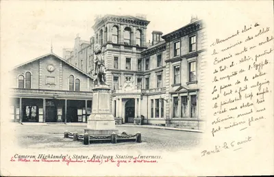 Estatua dos Cameron Highlanders — Monumento aos soldados mortos em combate no Egito — Estação de Inverness