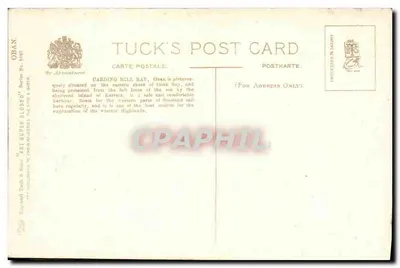 Carding Mill Bay, Oban — vista costeira — Tuck's Post Card, série 'Art Paper Glossy' n°1 — Verso