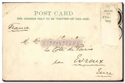 Tarjeta postal antigua Iglesia de Santa María de la Virgen, Oxford — Reverso