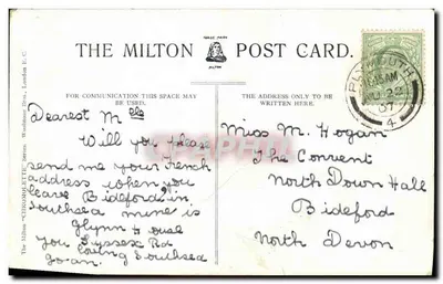 Le Pénichet de Plymouth — widok panoramiczny — The Milton Post Card — Rewers