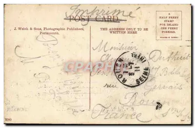 Town Hall & Municipal College — Portsmouth — J. Welch & Sons — Verso