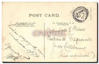 Richmond, Messums' Boat-house &c. — Série de Walter Bourn — editor: Hill Rise, Richmond, Surrey — Verso