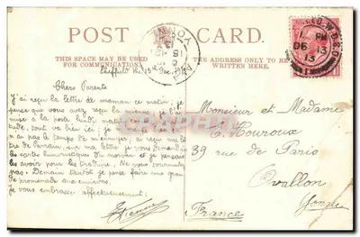 Bilhete postal antigo Sheffield Endcliff woods — Verso