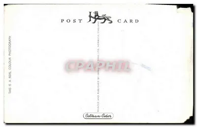 Bilhete postal antigo Torre do Sopro do Caminho dos Bosques em Southampton — Verso
