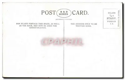 Bilhete postal antigo Píer de Clarence e Praia de Southsea — Verso