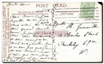 Clarence Pier, Southsea — vista do porto com ferry — editor: Fifer Art Post Cards — Verso