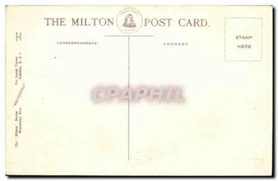 Walmgate Bar, York — vista histórica — Milton Post Card — Verso