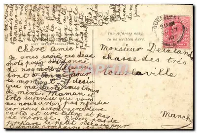 Zatoka Moulín Huet — Guernsey — wydawca nieznany, numer seryjny nie widoczny — Rewers