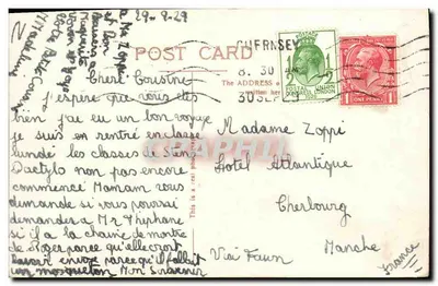 Guernesey — Petit Bot Bay, Saints Bay and Peastacks, St Peter Port, Pine Forest, Moulin Huet — editor desconhecido, n° 19a — Verso