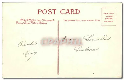 Le Cròn du Trable — Gruta de Jersey — F. Welch & Sons, Portsmouth — Verso