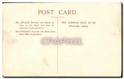 Bilhete postal antigo Esplanade Harwich — Verso