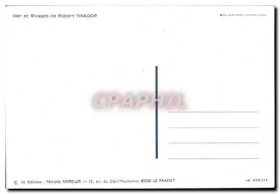 Mar e Costas de Robert TIXADOR — Edições Nicole MIREUR — n° RTM/214 — Verso