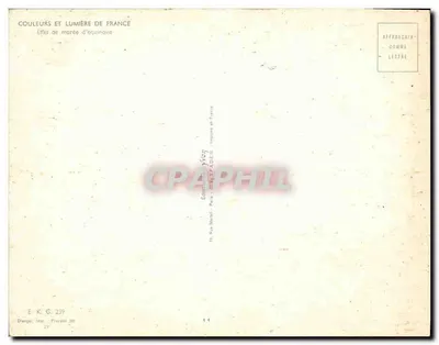 Océan — vagues en équinoxe — E. K. G. 239, Dranger, Impr. Paris — Verso
