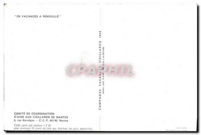 Bilhete postal moderno Vacances A Remouille — Verso