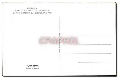 Ptak — ptak o jasnych kolorach — Wydane przez KOMITET KRAJOWY DLA DZIECI, Paryż-VIIIe — Rewers