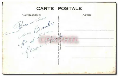 Mulher e pai pescando — cena humorística — J. Nozais, n° 267 — Verso