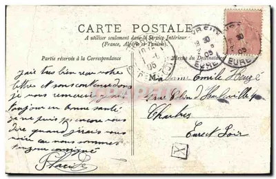 Classe 1901 — Décès de la Mademoiselle — Éditeur : Carte Postale (verso) — Verso
